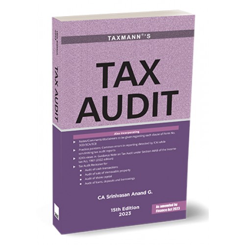 Taxmann's Tax Audit 2023 by CA. Srinivasan Anand G.